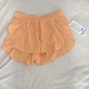 lululemon athletica Fast And Free HR Split Short 3” - Size M, Rock Melon